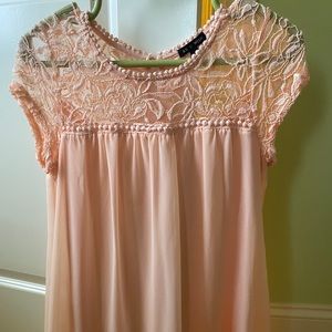 Peach Netted Mini Dress